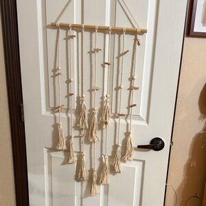 Boho Tassel Wall hanging that holds photos